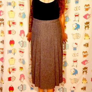 Vintage Gray Pleated Skirt Size 10